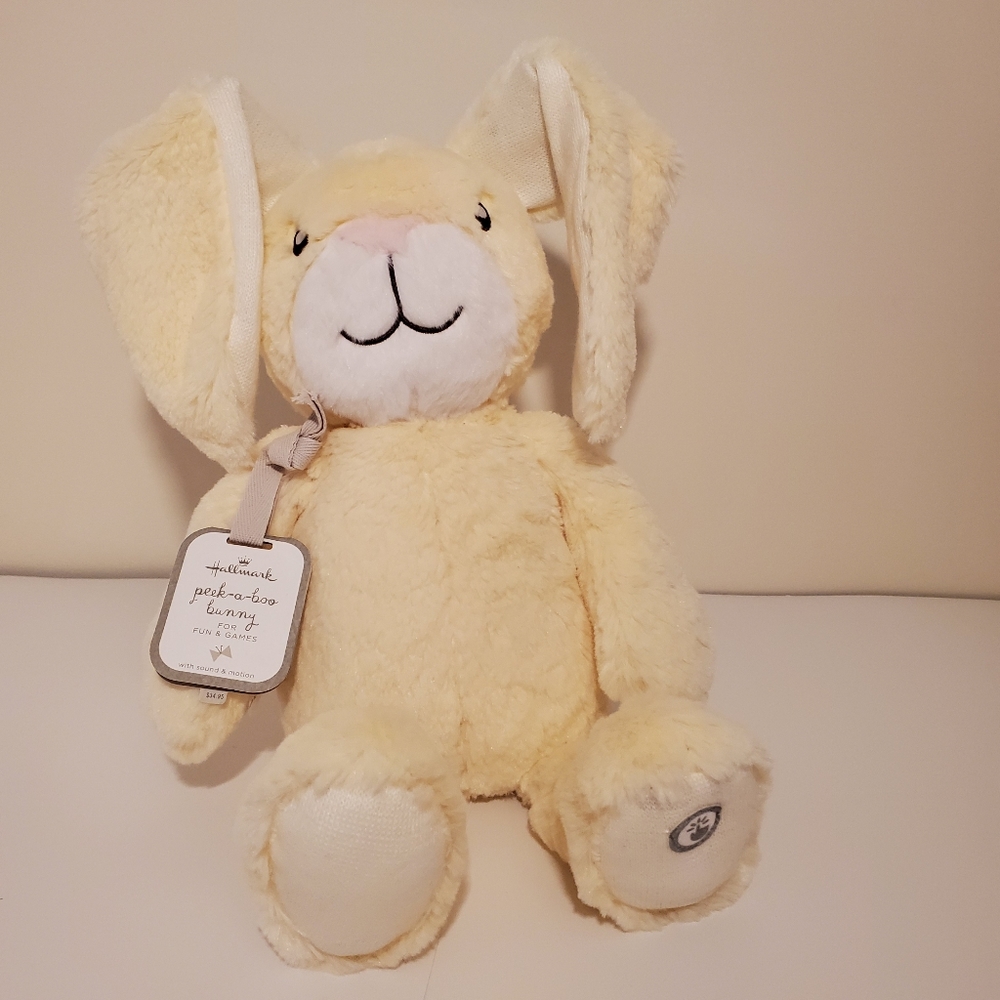 Hallmark Peek-a-Boo Bunny Moving/Talking Plush 16"